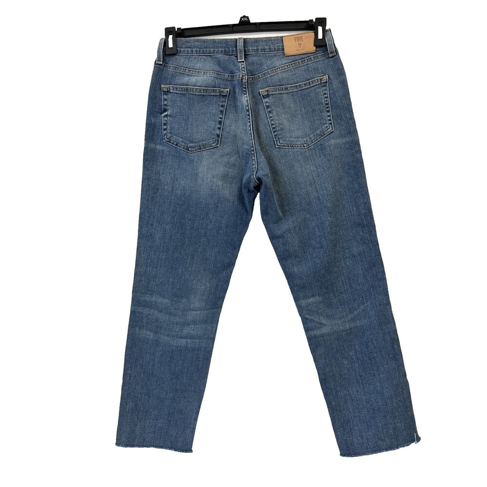 FRYE Women’s High Rise Straight Leg Cropped Denim Jeans Size 31 - Picture 4 of 16